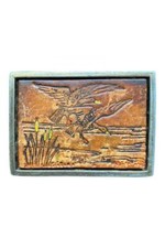 Vintage Flying ducks metal belt buckle