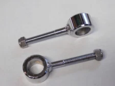 Shovelhead 2 Chrome Axle Adjuster Bolts. 41570-77.  73 - 84.