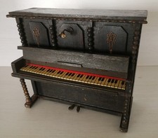 altes Klavier für die Puppenstube * schwarz Holz antik Piano Flügel 