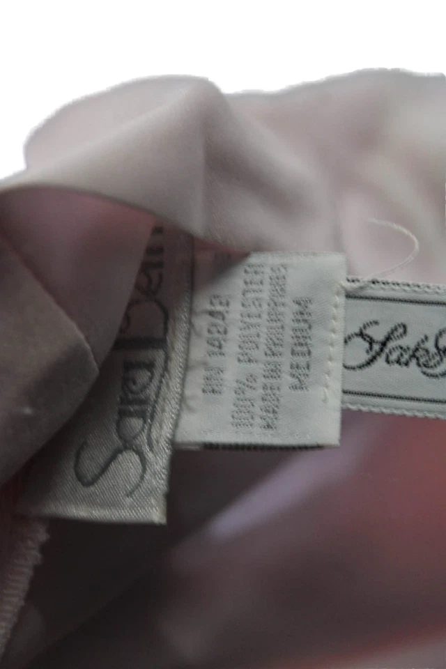 Vestido de noche y bata rosa gris Saks Fifth Avenue para mujer con cuentas florales de encaje talla S Foto 4 de 4