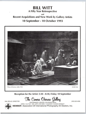 Newsletter Photography Camera Obscura Gallery Denver CO Hal Gould 1993 Bill Witt