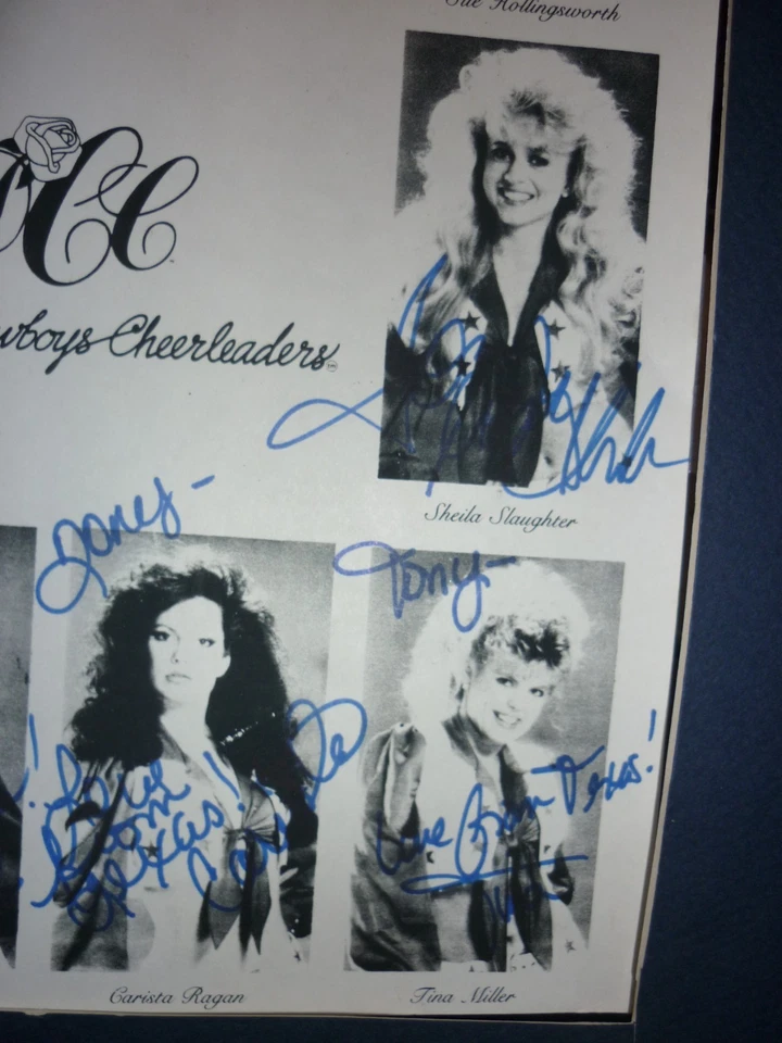 10 fotos autografiadas de animadoras para Dallas Cowboys 1989 8x11" Foto 4 de 4