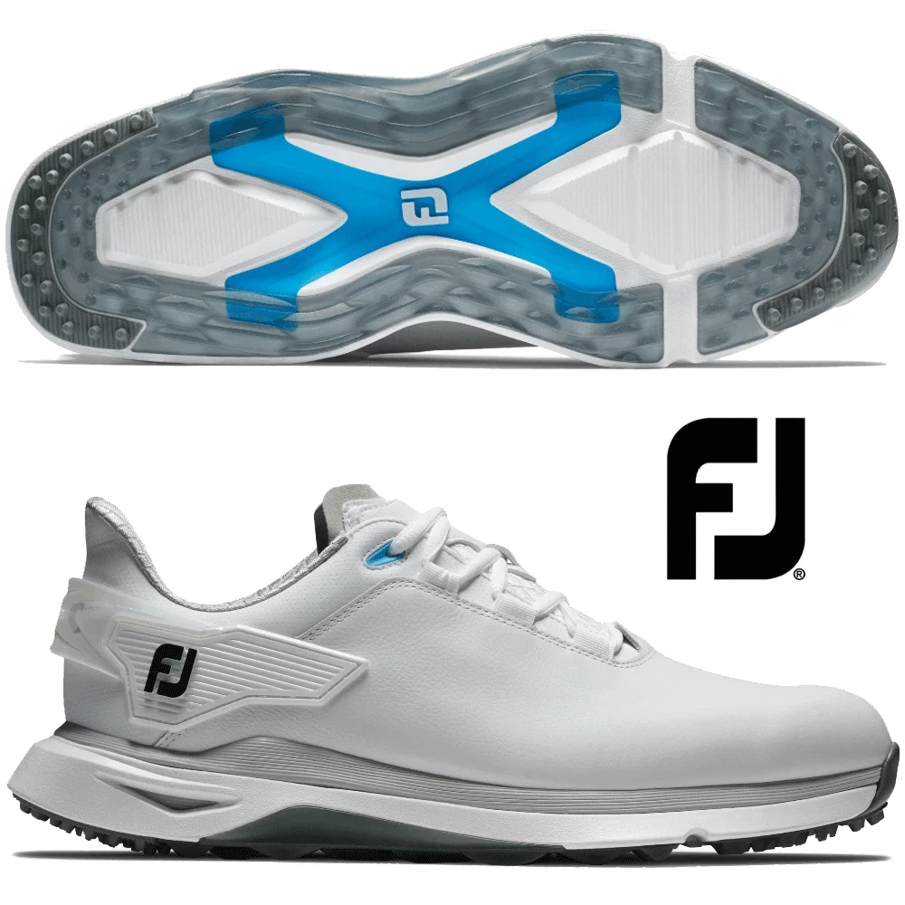 FOOTJOY PRO SLX MENS WATERPROOF GOLF SHOES / WHITE/GREY 56912 @ 45% OFF RRP