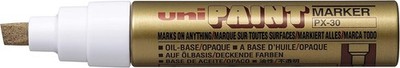 Uni-Ball 182210 - Lackmarker Paint PX-30 mit Keilspitze, gold