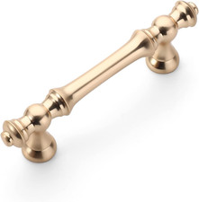 Amerdeco 10 Pack Brushed Brass Cabinet Pulls 3 Inch 76mm Hole Center Cabinet Ha