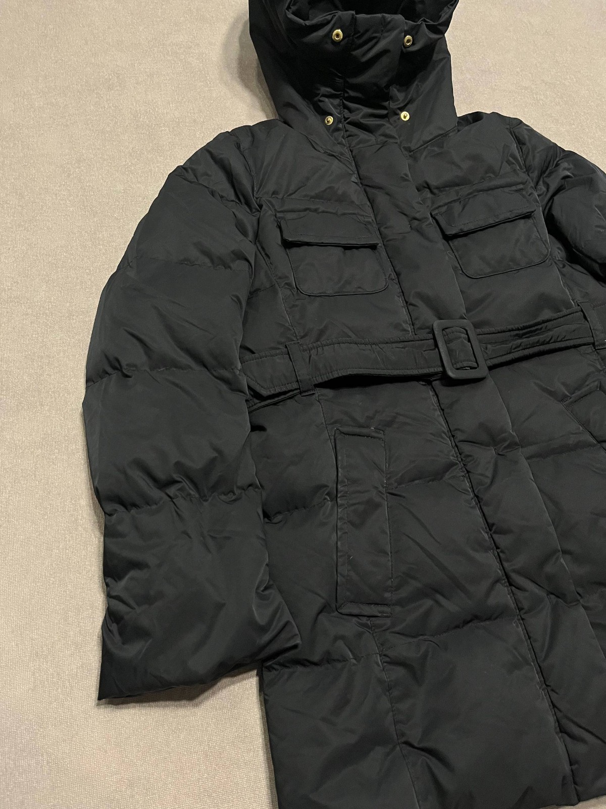 Jil Sander x Uniqlo Women's Black Belted Down Puffer Jacket M image 5