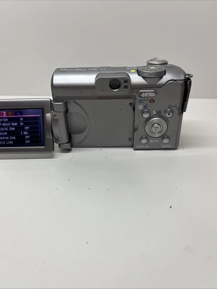 Silver CANON PowerShot A620 Digital Camera 7.1 MP 4x Zoom Tested - Image 3 of 4