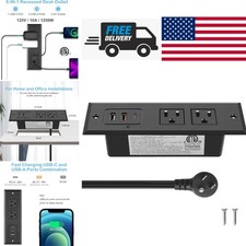 Recessed Power Strip with 20W USB C Fast Charging Port for Furniture Tables