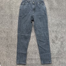 VTG Womens 14 Tall 30x31 L.L. Bean Jeans Indigo Black Straight Denim Made in USA