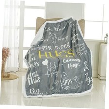 Hug Blanket for Women - Get Well Gifts for Comfort  Care, Cozy Polyester Grey