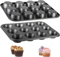 Muffinform 2 StüCk Antihaft Muffinblech Backformen Cupcakes Brownies Kuchen