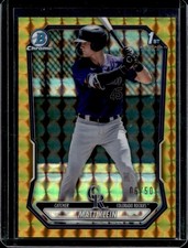 2026 Bowman Matt Klein Chrome Gold Geometric Refractor 1st Prospect #/50 Rockies