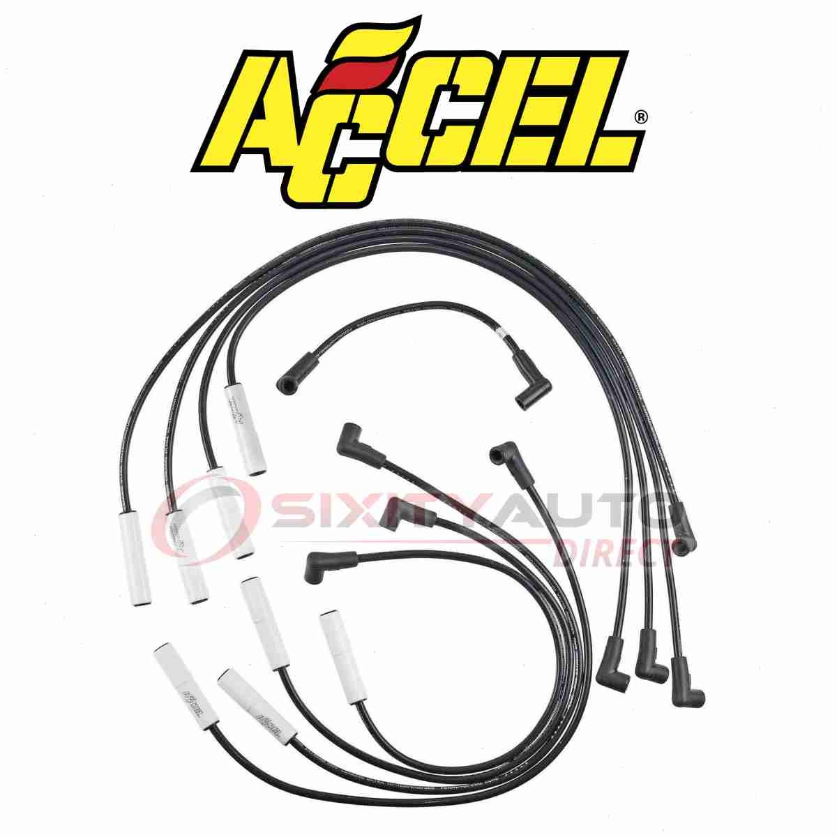 ACCEL Spark Plug Wire Set for 1990-1995 Chevrolet K3500 7.4L V8 - Ignition vf