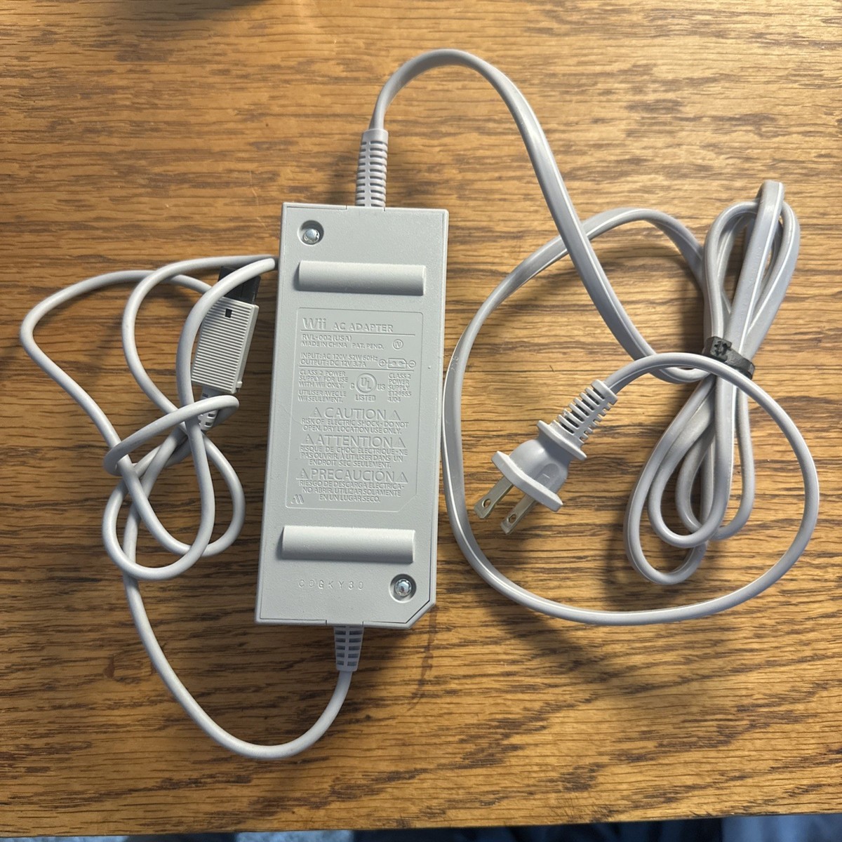 Genuine OEM Nintendo Wii Power Supply AC Adapter Cord RVL-002