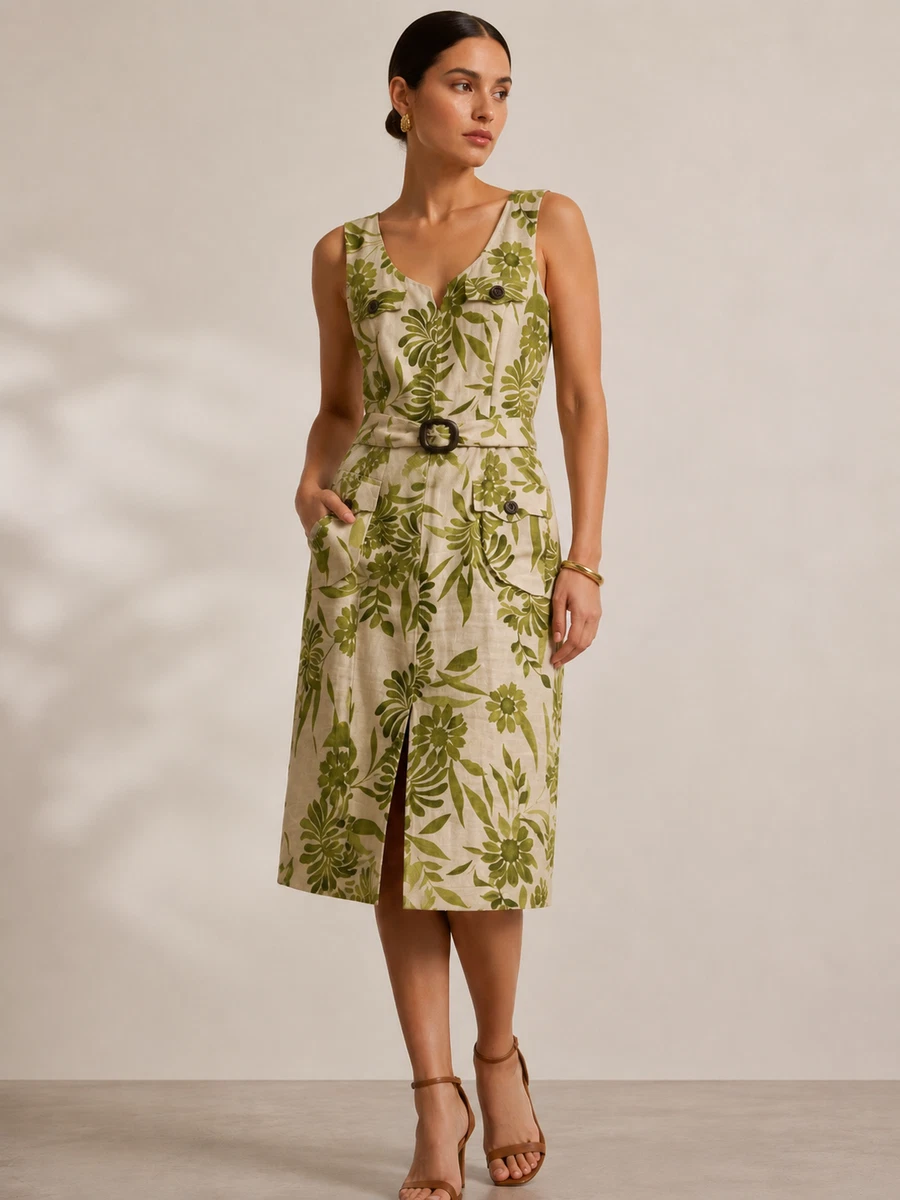 sachin and babi light blue dress Black Floral Midi Dress by Oscar de la Renta