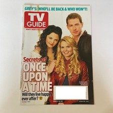 TV Guide March 12 - 18 2012 Jennifer Morrison Ginnifer Goodwin Once Upon A Time