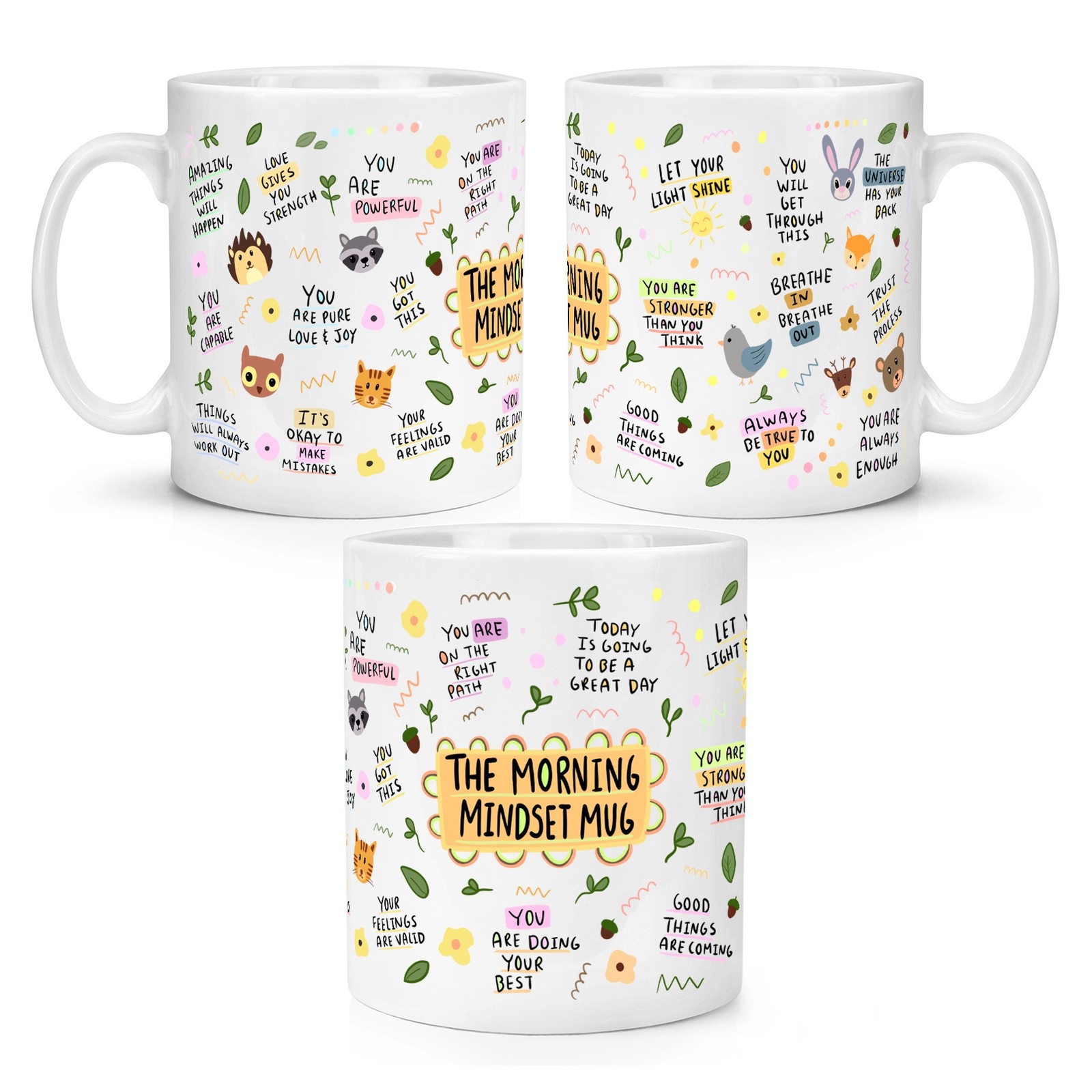The Morning Mindset 10oz Mug Cup Teacher Mum Mothers Day Daily Affirmations