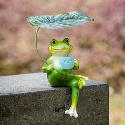 Lebensechter Frosch Gartendekoration einzigartige Harzskulptur für jeden Raum