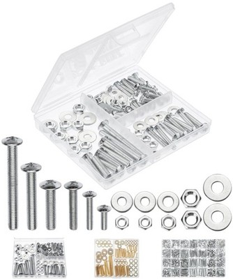 Mr. Pen- Bolts, Nuts, and Washer Assortment Kit, 113 pcs, 113 Silver 