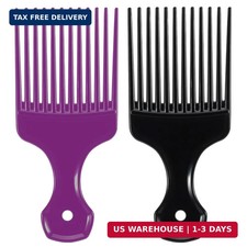 SIMPOR 2 Pcs Hair Pick Comb Wide Tooth Lift for Hair Styling Detangling, Plastic