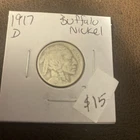 1917 D Buffalo Nickel $15