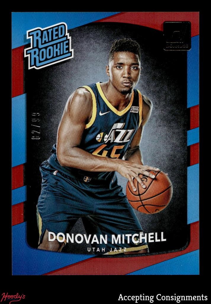 2017-18 Donruss Optic Red #188 Donovan Mitchell RC RATED ROOKIE 82/99 JAZZ