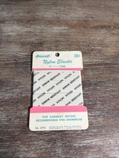Vintage Jewel Nylon Elastic 3/4โ x 1 Yard White Sewing Trim NOS Made in USA
