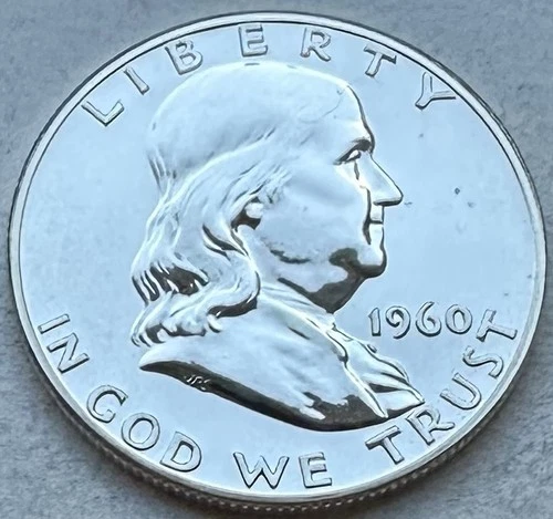 1960 Proof Franklin Half Dollar 90% Silver-INV#8453