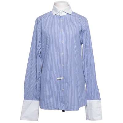 Emanuel Berg, Hemd, Größe: 40, LUXURY SLIM FIT, Blau/Weiß, Streifen, Damen #B5n