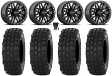 Raceline Ryno Bdlk 15" Wheels Bk 35" XComp ATR Tires Kawasaki Mule Pro FXT  KRX