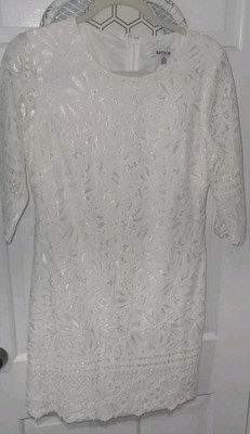 Kensie Womens White Lace Textured Sheath Dress Size 10 | eBay Kensie Womens White Lace Textured Sheath Dress Size 10 | eBay