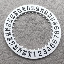 2 PIECES White Date Disk Wheel Date Wheel Date At 6 Fit for Movement NH35 NH36