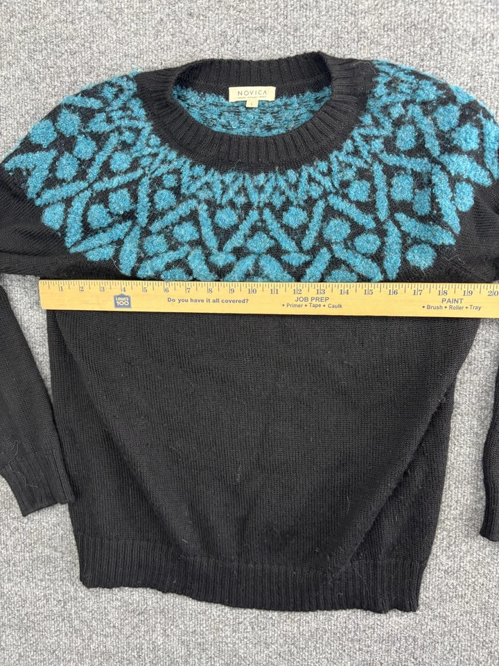 Suéter Novica Para Hombre Grande Lana Alpaca Tejido Pullover Cuello Redondo Perú Foto 3 de 4