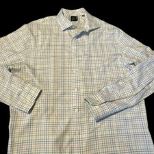 Johnnie O Shirt Mens Large Plaid Prep Formance Button Up Performance Nylon 1211 