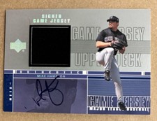 2000 UPPER DECK GAME JERSEY #MH MIKE HAMPTON AUTO  AUTOGRAPH