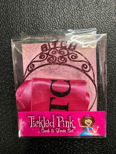 New Novelty Bitch Sash And Tiara Set elope Rhinestone Crown Pink Party Women