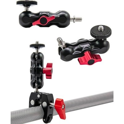1/4inch Thread Ball Mount Clamp Arm Ball Head Clip Rotatable Super Clamp