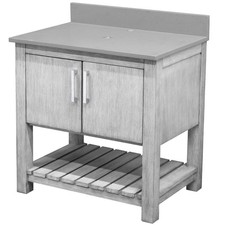 Miseno MV-30SG-NOBV-280 30" - Stonewash Grey / Storm Grey Top / Chrome Hardware