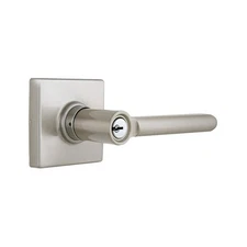 Defiant Tonebridge Satin Nickel Keyed Entry Door Lever with Square Rose