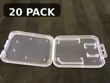 20 Pack Clear Micro SD SDHC Card Case Holder Box Hard Plastic Storage b11