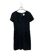 CHANEL Short Sleeve Dress Black Size: 40