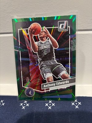 2023-24 Donruss #137 Anthony Edwards Green Laser Holo