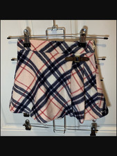 NWT Janie and Jack Pink Plaid Pleated Skirt Buckle Detail 3 Retail 52.00