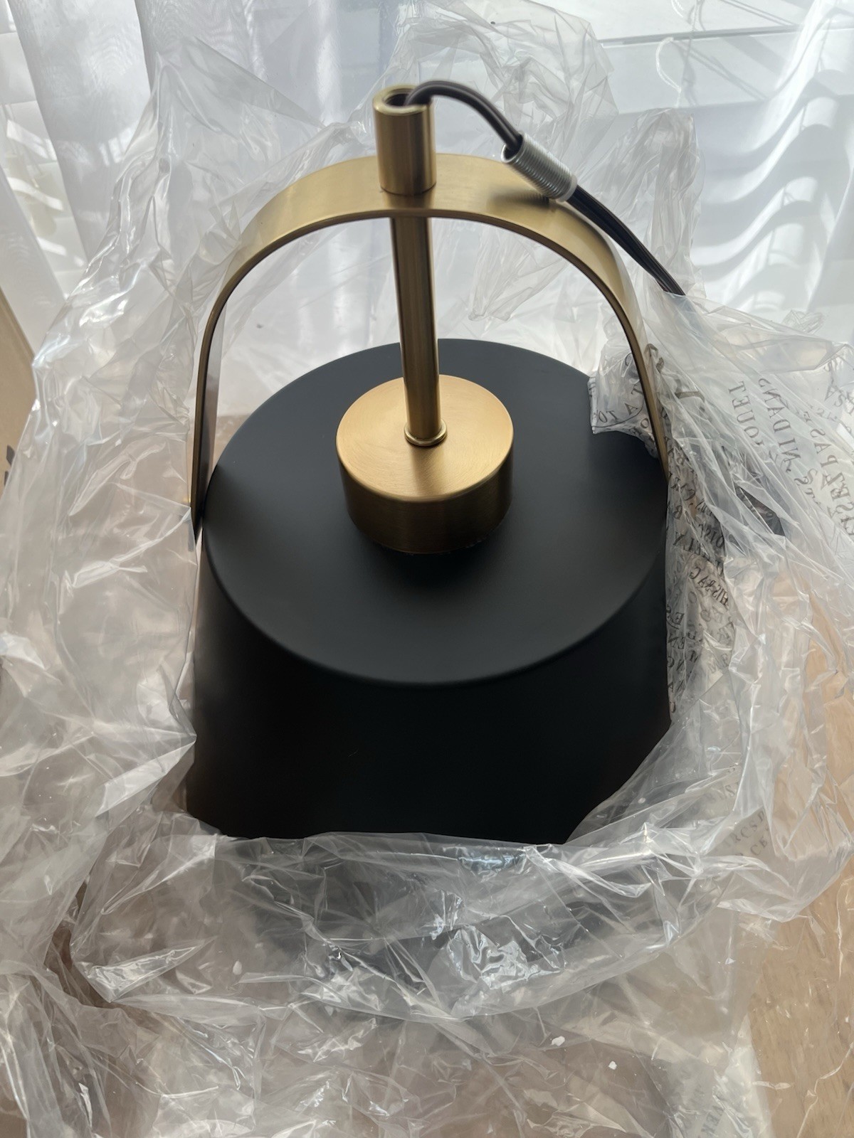 Z-Lite 726P-MB+HBR Z-Studio 13" Wide Pendant - Matte Black / Heritage Brass