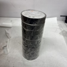 GTSE Black PVC Electrical Insulation Vinyl Tape -  in x 66ft - 10 Pack