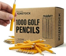 1000 PCS 2 HB Mini Golf Pencils Bulk WoodCased 3.5 Inch PreSharpened