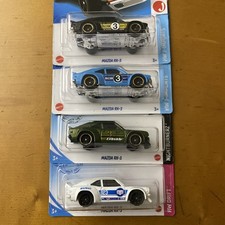 (4) Hot Wheels MAZDA RX-3 White  Hotwheels