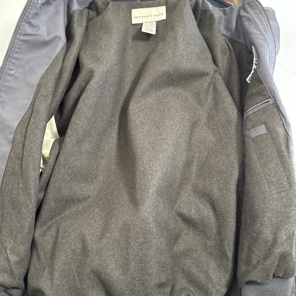 Volvo Official Employee Jacket Men’s XL Gray Bomber Full Zip Buttons - Image 4 of 4