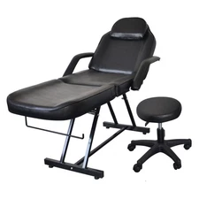 Adjustable Height 3-Folding Massage Table SPA Salon Bed 330 LBS Capacity