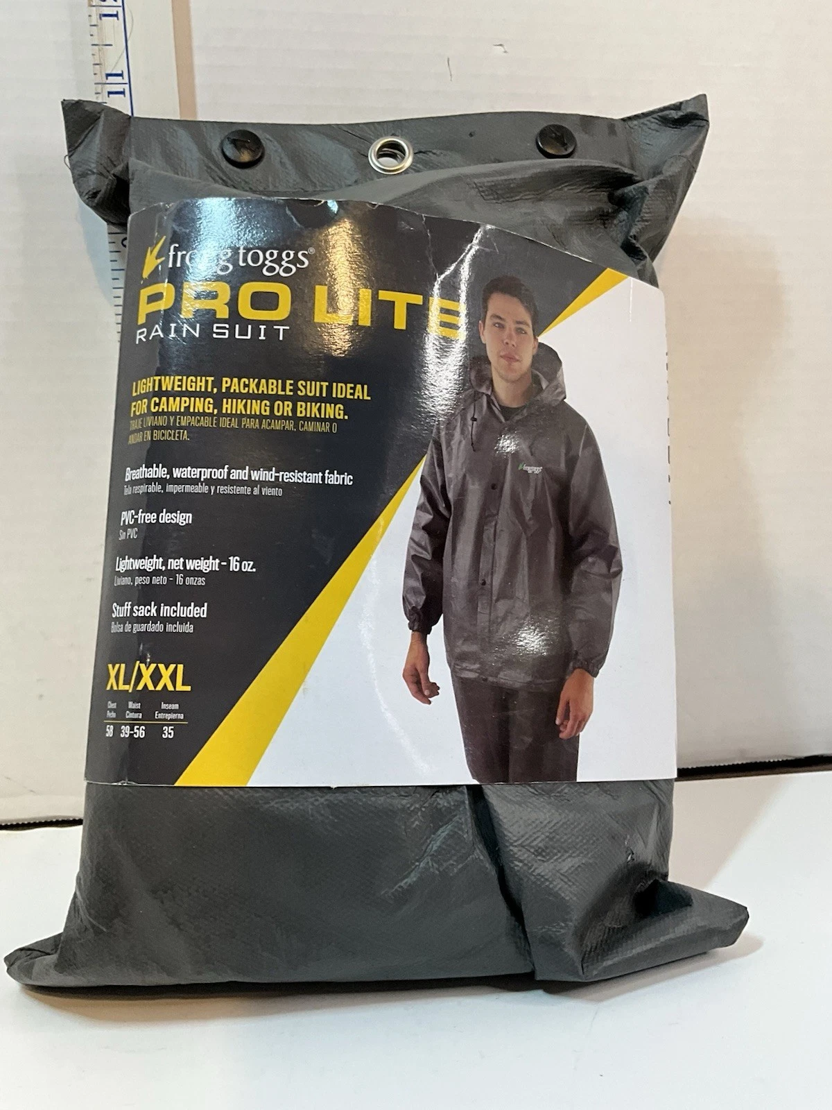 Frogg Toggs Pro Lite Rain Suit Mens XL/XXL Lightweight Packable Waterproof NWT